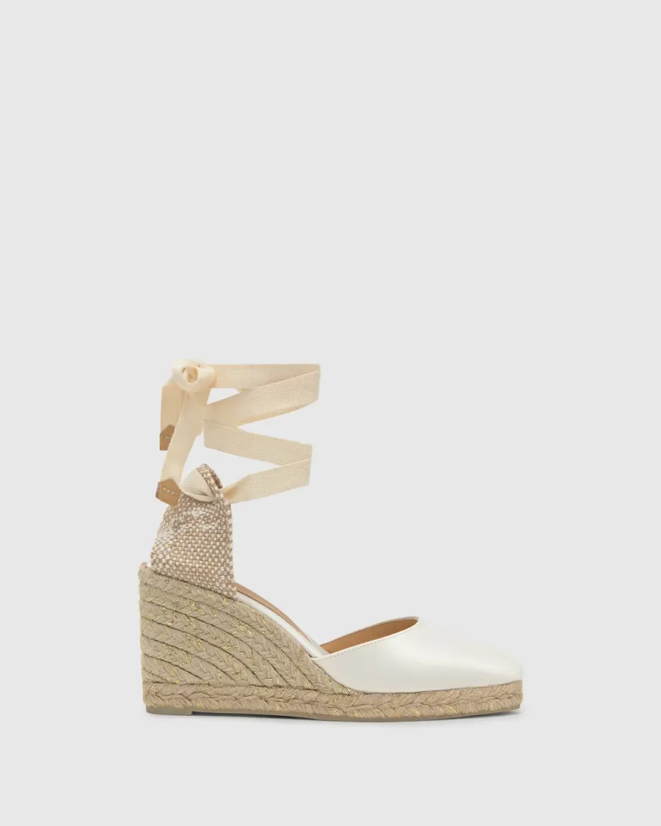 Castaner Joyce/8/006 espadrilles crudo satijn 9 cm