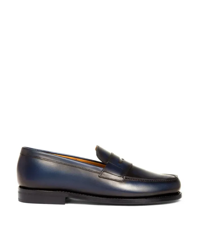 Finsbury COLLEGE 1986 loafers blauw leer heren