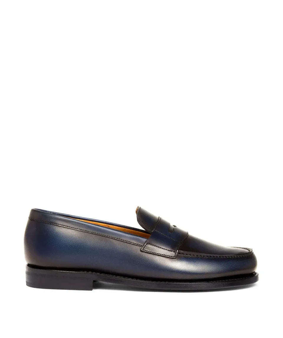 Finsbury COLLEGE 1986 loafers blauw leer heren