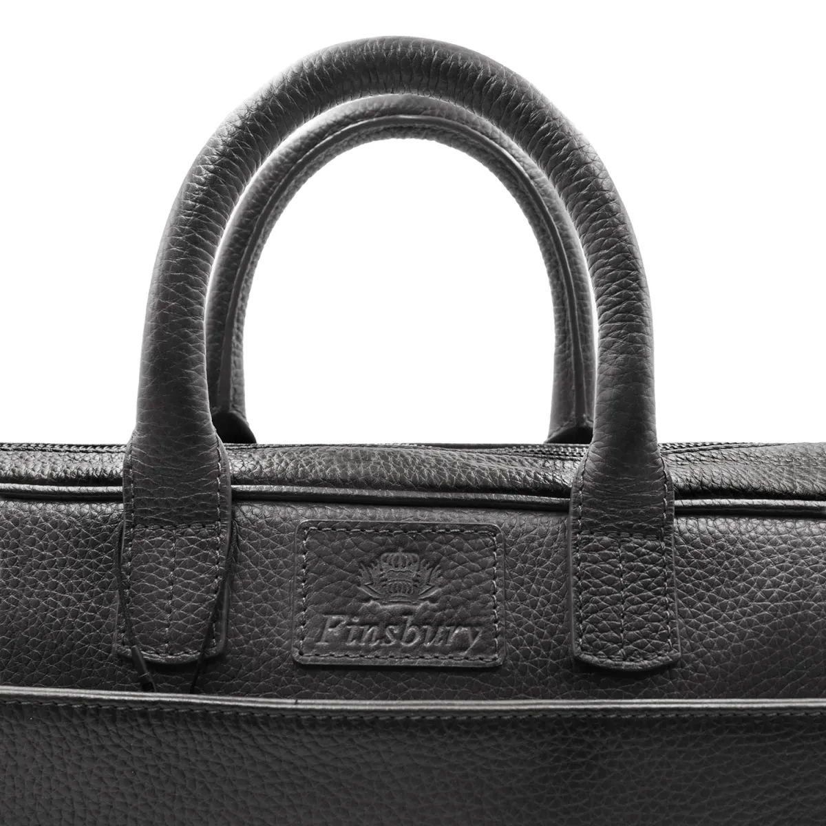 Finsbury aktetas grijs generfd leer 37 cm laptop