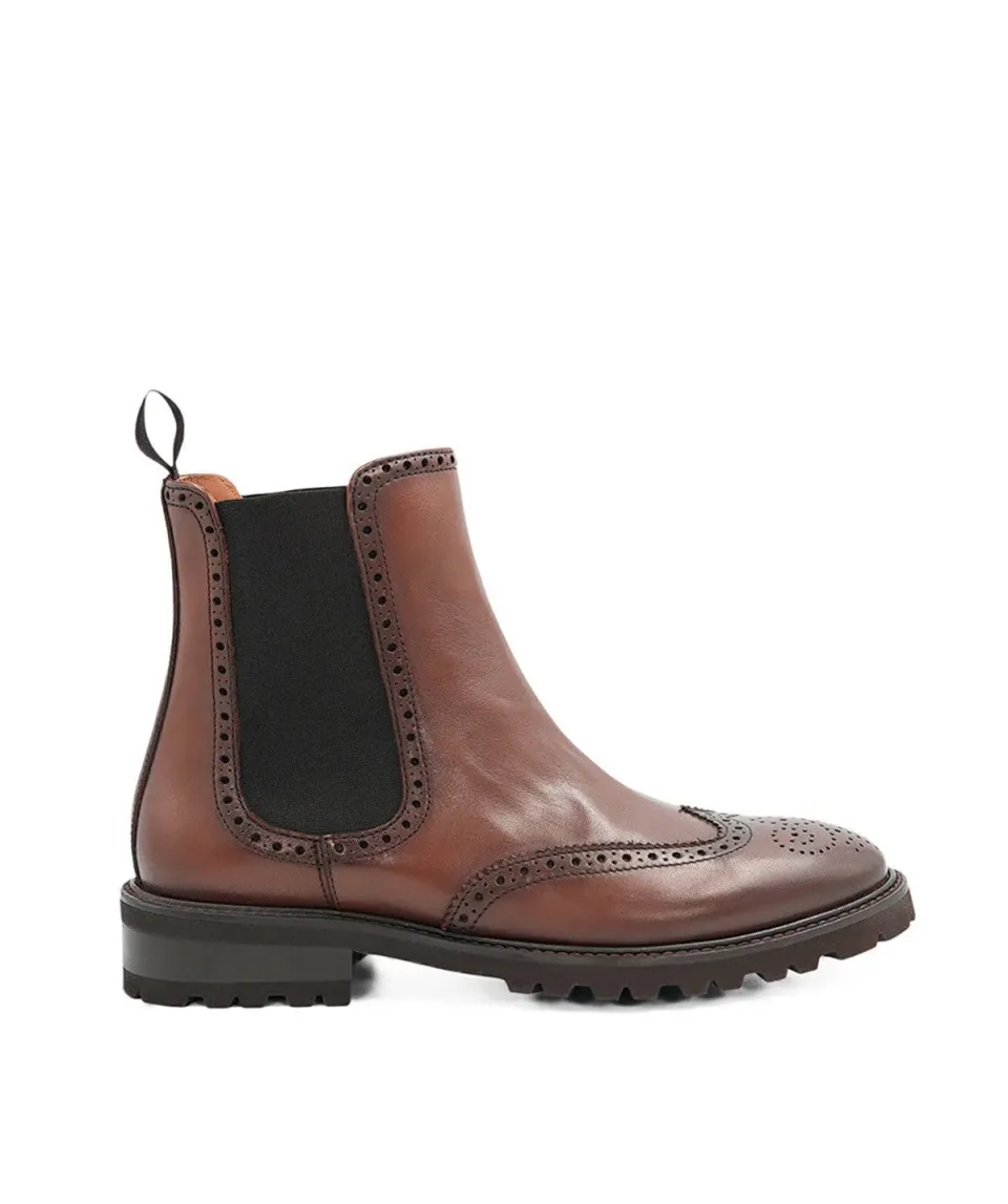 Finsbury CHARLIE Boots Bruin Glansleer Chelsea