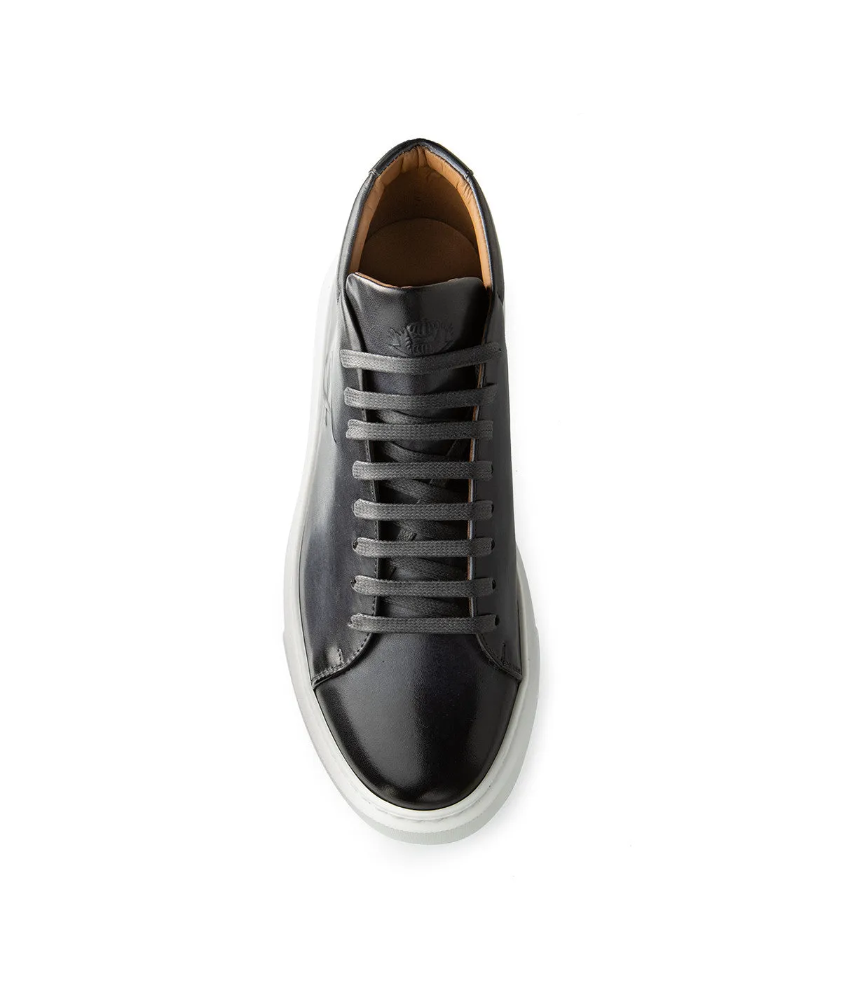 Finsbury Modena hoge sneakers grijs patina leer