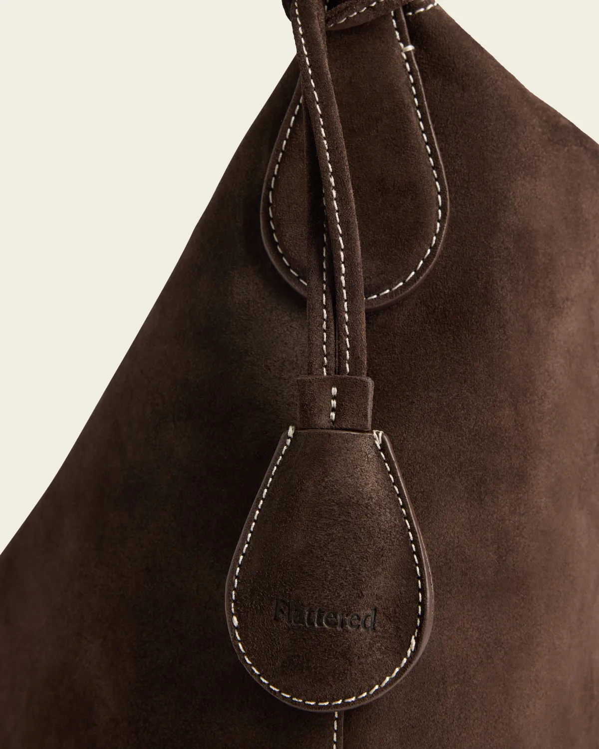Flattered Alda Grande Shoulder Bag schoudertas bruin suede