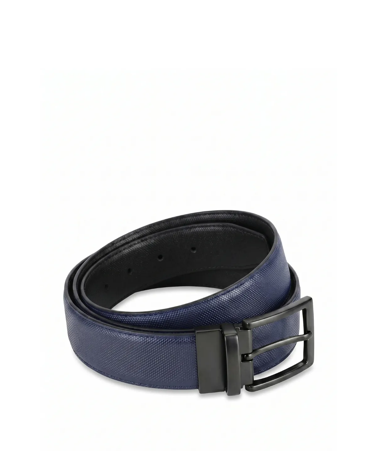 Finsbury riem omkeerbaar zwart blauw leer