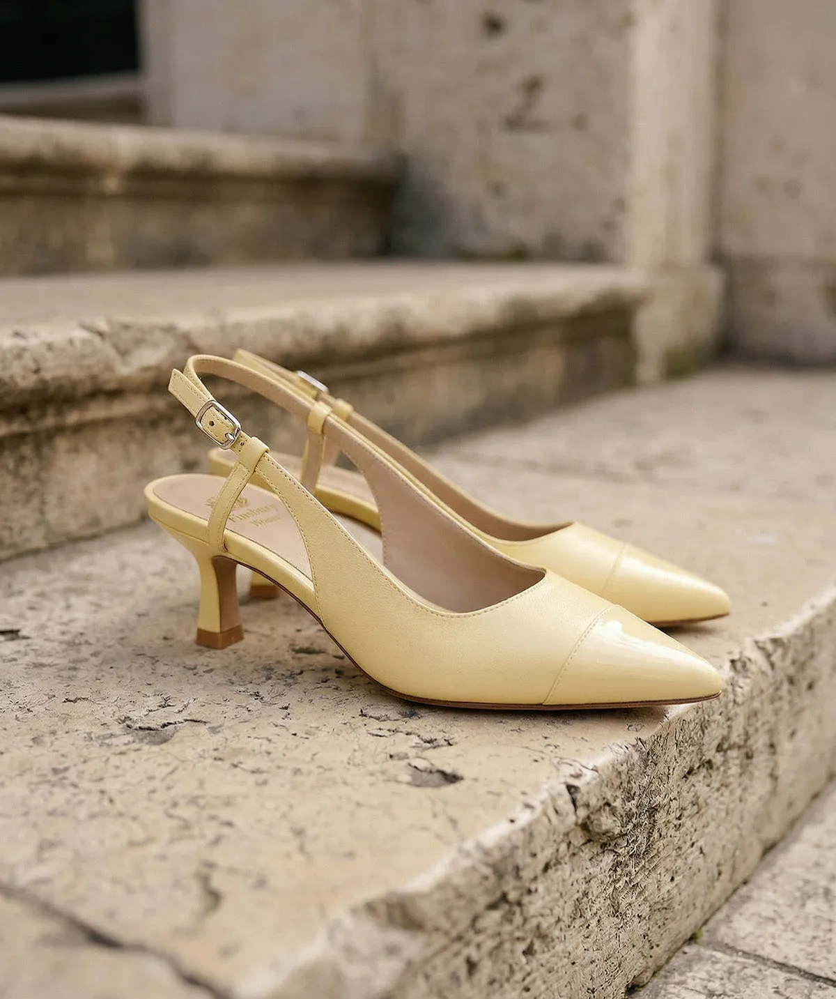 Finsbury Capri Pumps Citroengeel Leer Dames