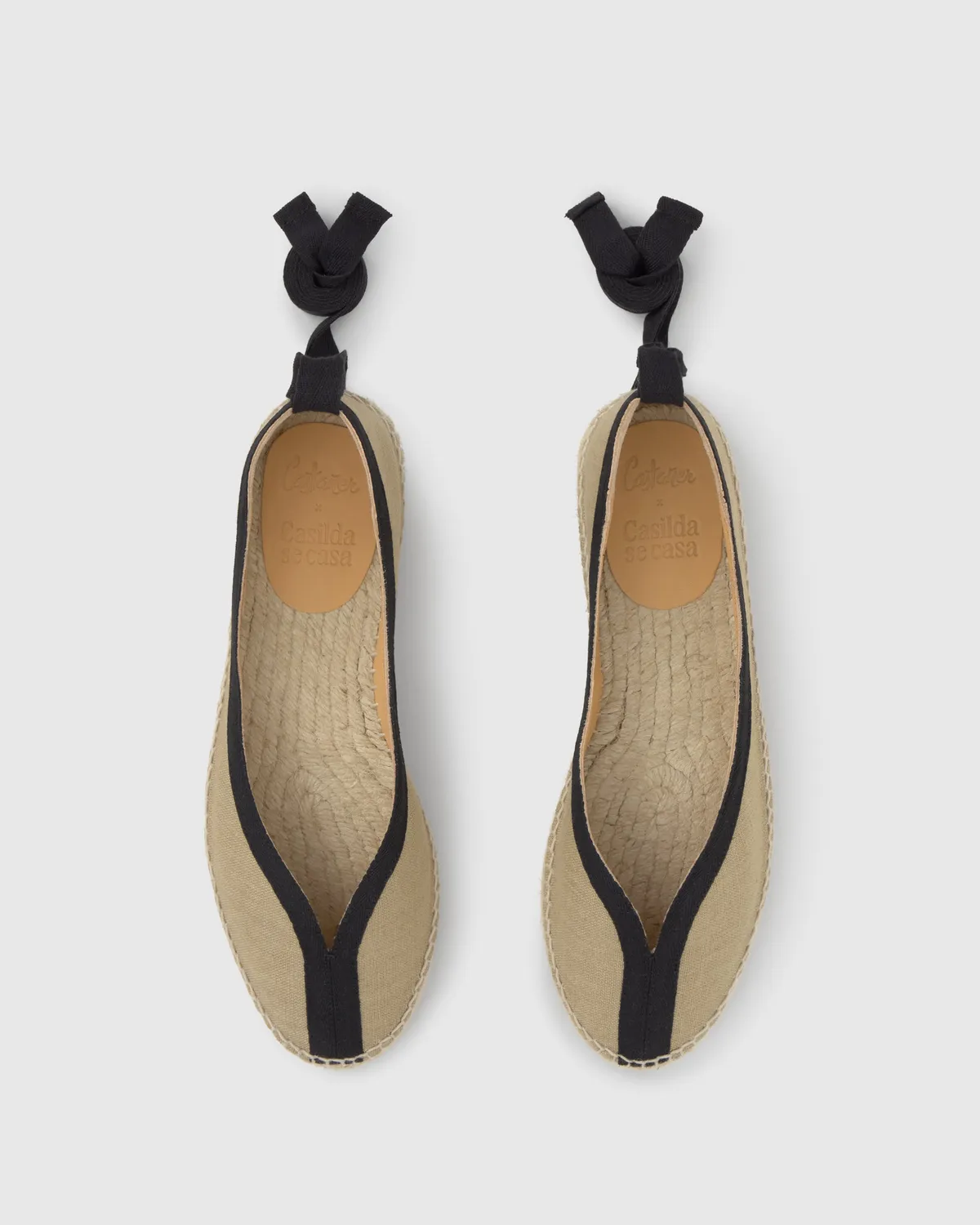 Castaner Kanu CSC/003 espadrilles beige-zwart linnen