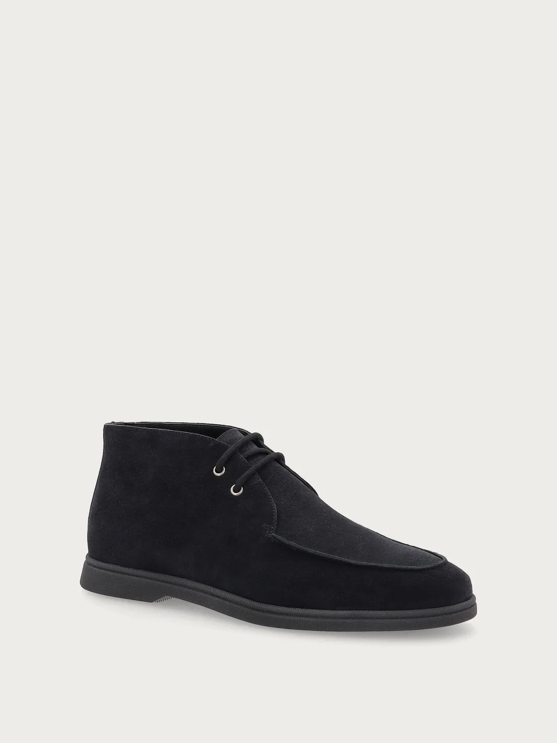 Frau Verona middernachtblauwe suède desert boots