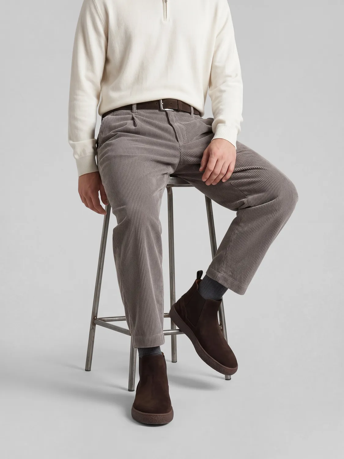 Frau Urban donkerbruine suède beatle boots heren
