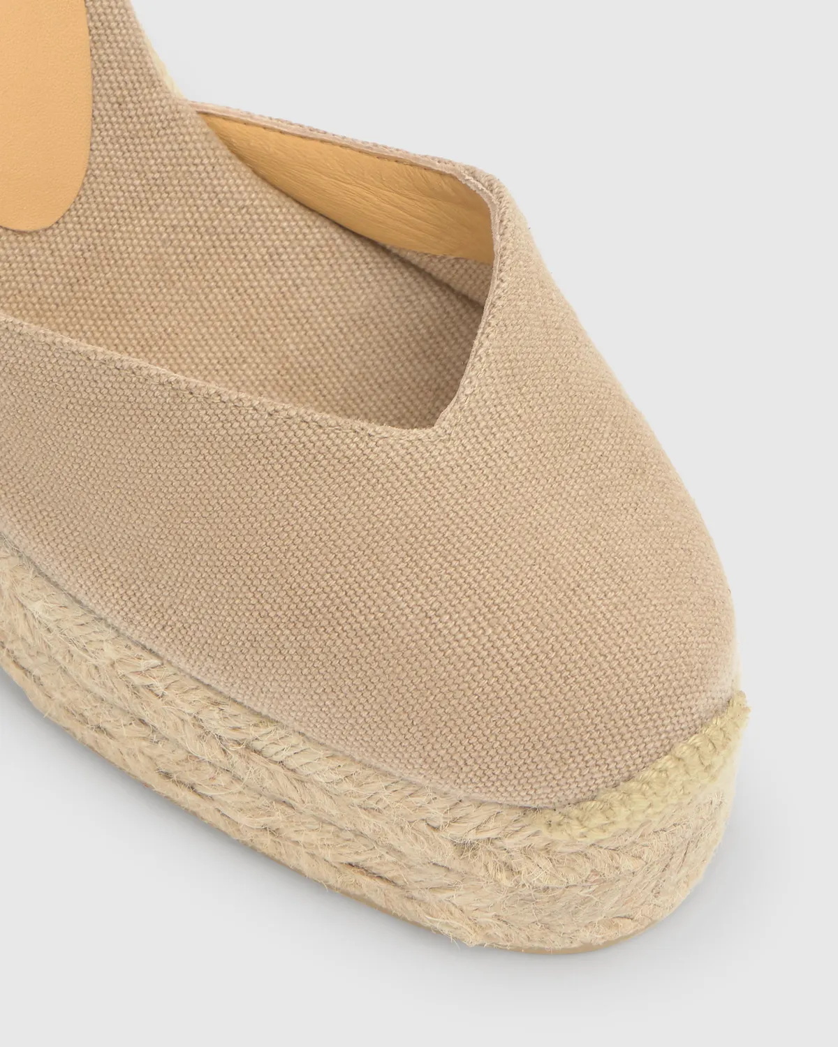 Castaner Chiarita 8ED/002 espadrilles zand – sleehak 11 cm