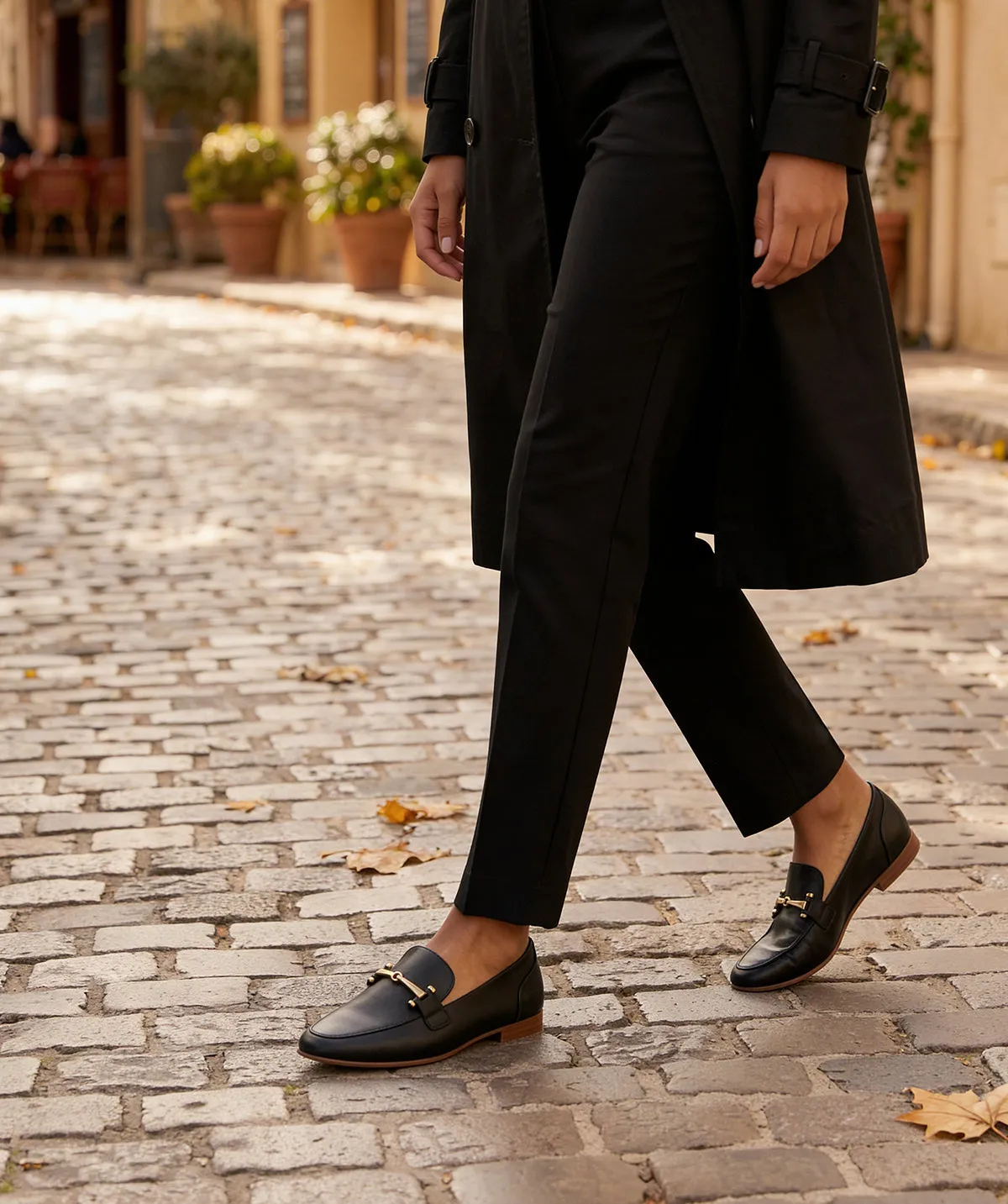 Finsbury Amélie Loafers Zwart Leer Dames