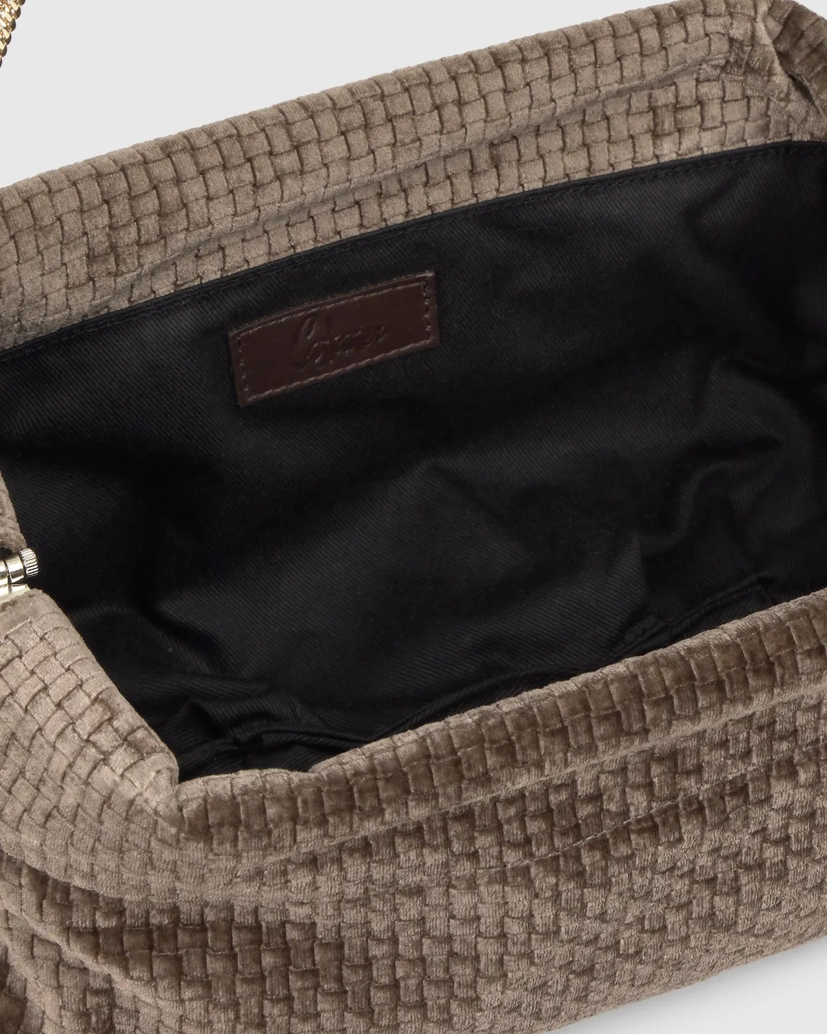 Castaner Small Victoire 311 clutch donkerbruin fluweel