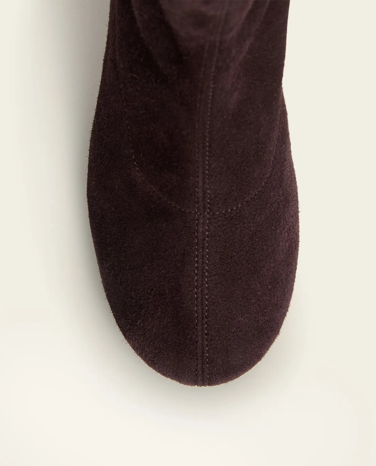 Flattered Ember enkellaars chocolate suède stretch