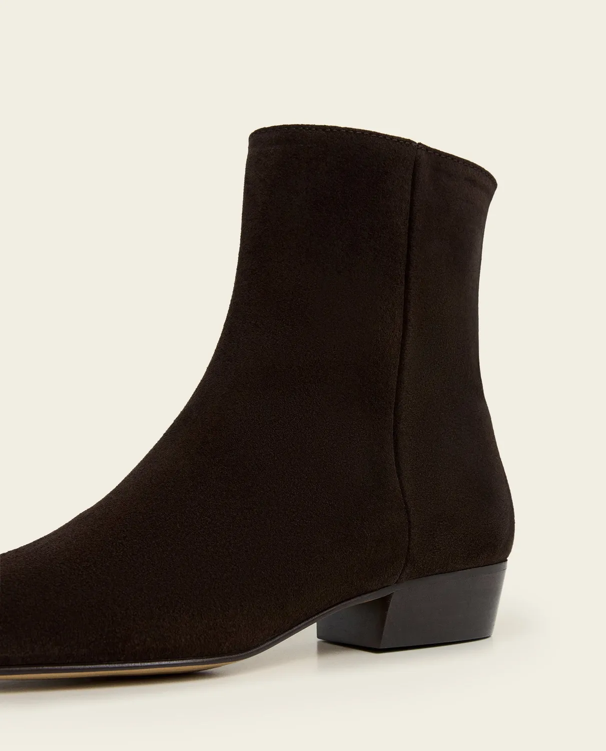 Flattered Rami Suede platte laarzen chocolate suede