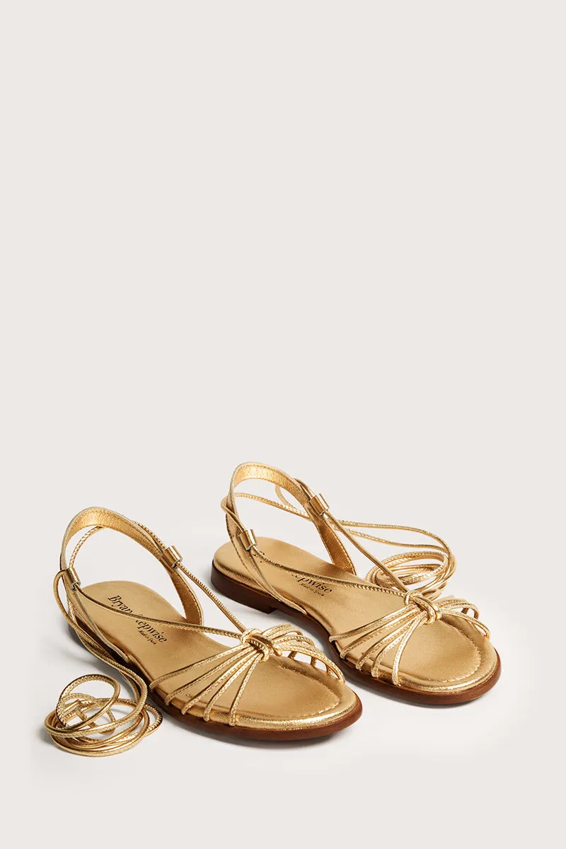 Bryan Stepwise Iris sandalen goud leer