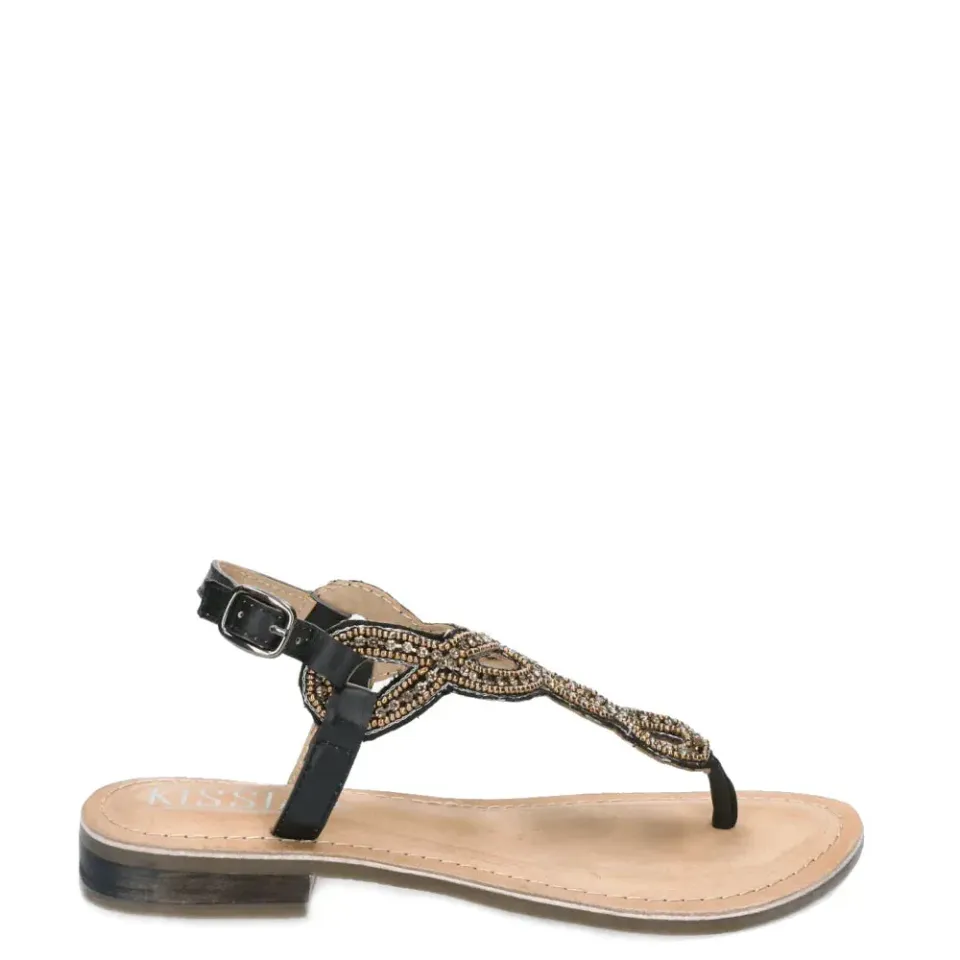 Donelli Bombai slippers zwart leer