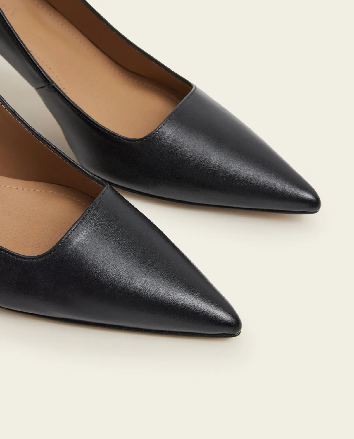 Flattered Franchesca pumps zwart leer slingback