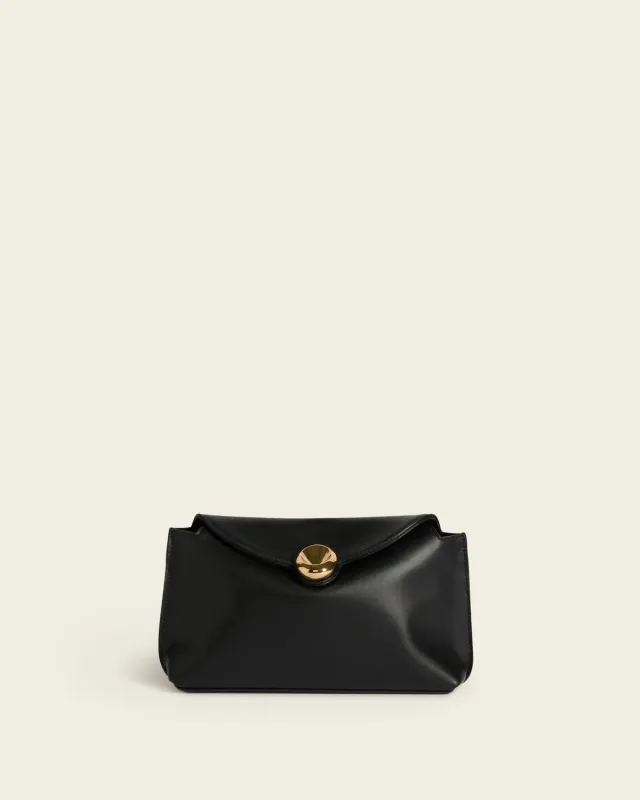 Flattered Gaia clutch zwart leer