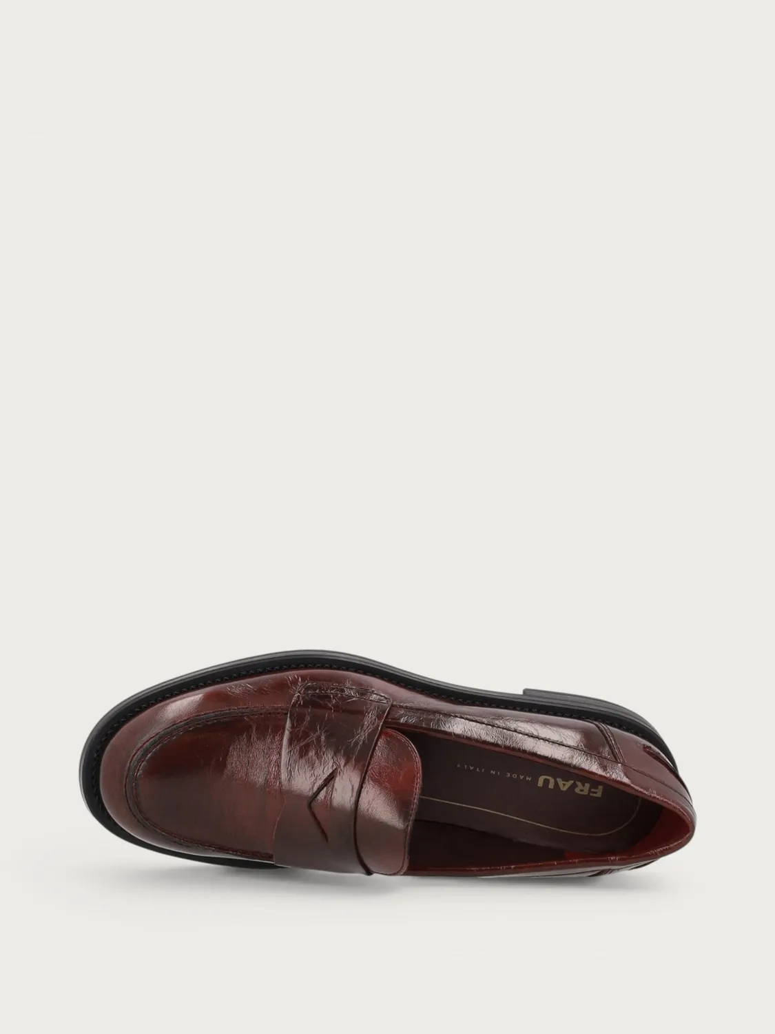 Frau Verona bordeaux leren loafers dames glad