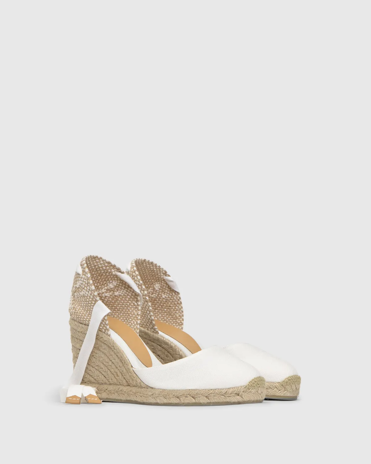 Castaner Carina/8/001 espadrilles wit katoen 9cm