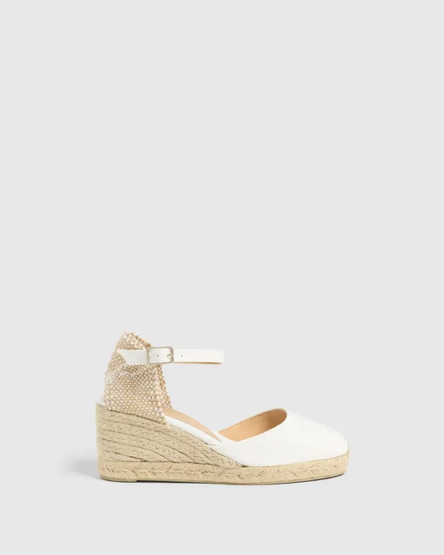 Castaner Carol/6/001 espadrille blanco katoen 7cm