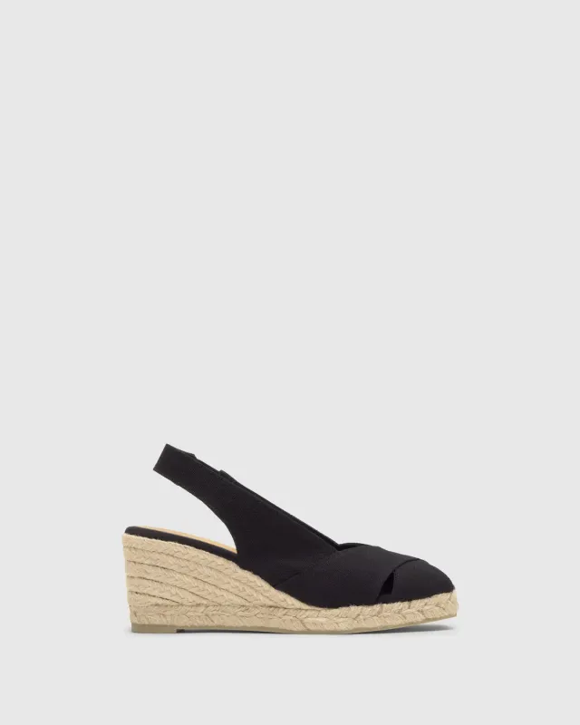 Castaner Diana 6/001 sleehakken zwart canvas