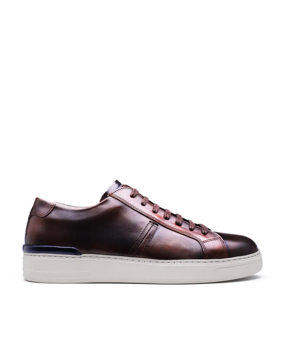 Finsbury Riva lage sneakers bruin patina 7-gaats