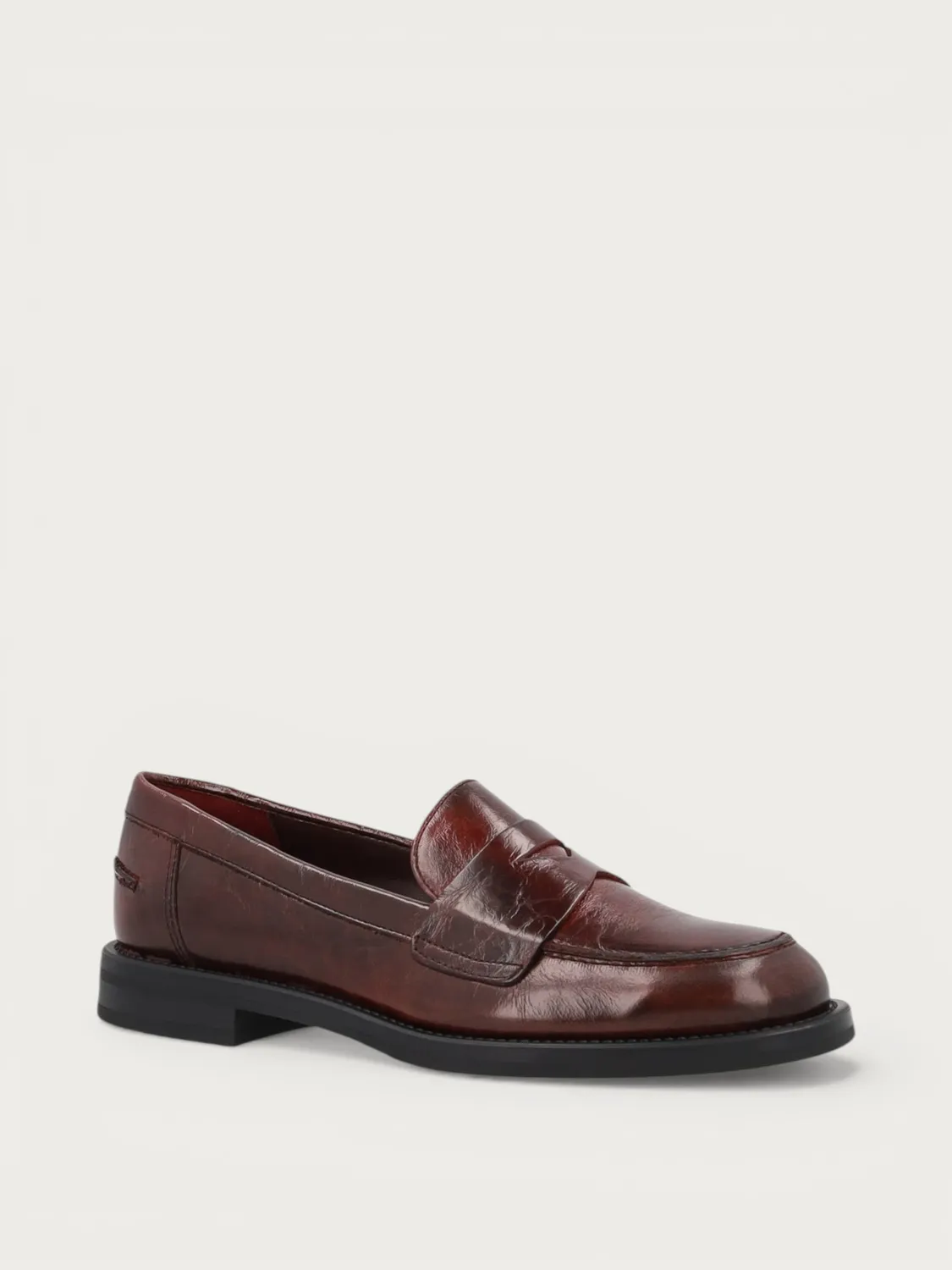Frau Verona bordeaux leren loafers dames glad