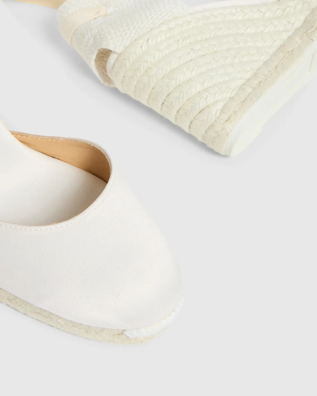 Castaner Carina C 8 006 espadrilles ecru satijn strik