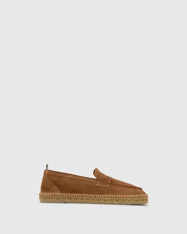 Castaner Nacho T 186 espadrilles cognac leer