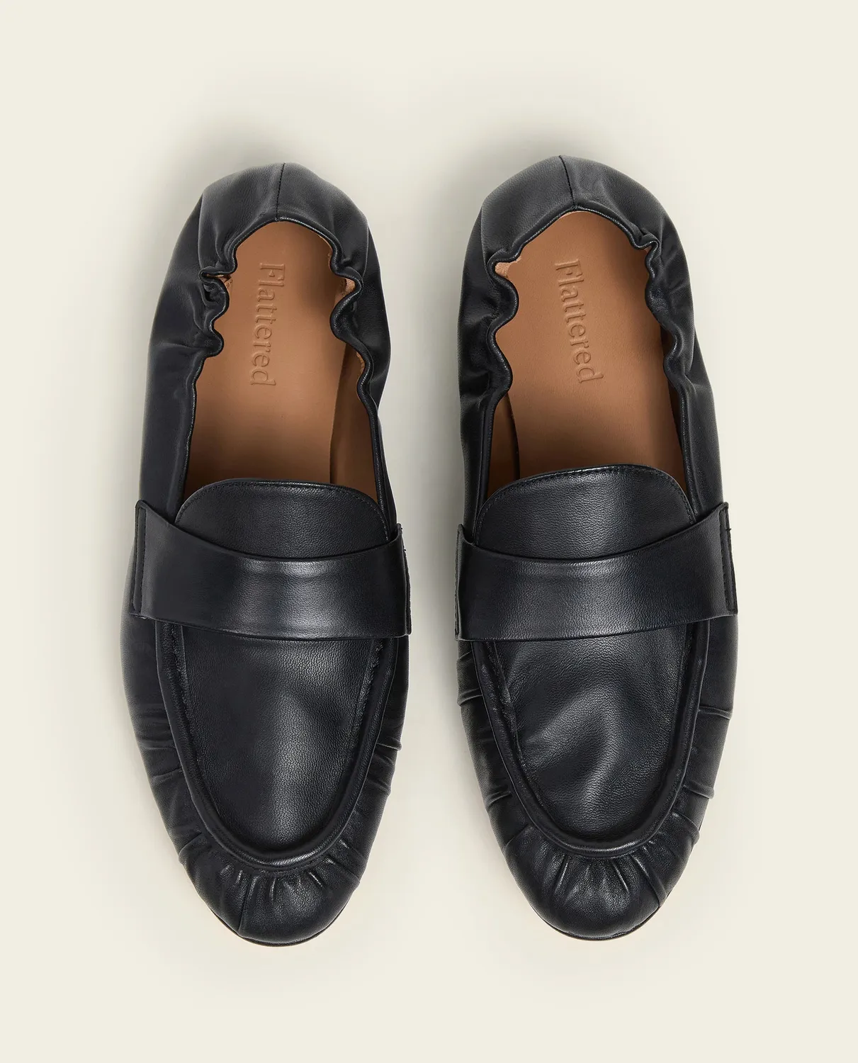 Flattered Samoa Leather Black loafers zwart leer