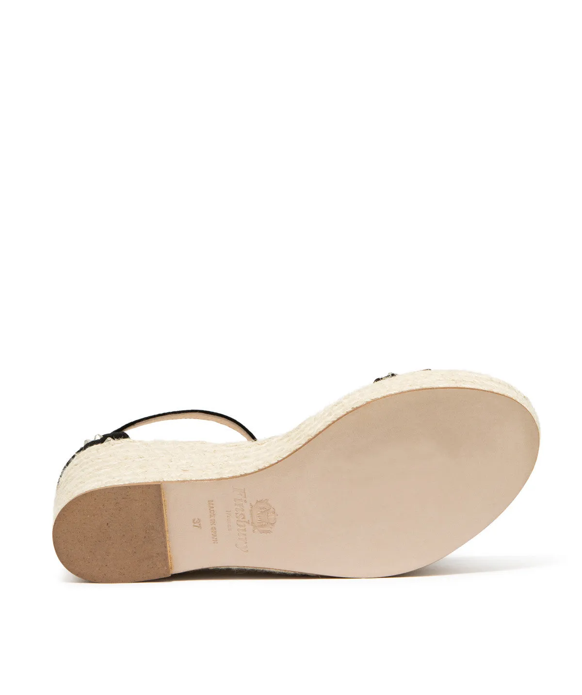 Finsbury Camille sleehaksandaal zwart suède 8 cm