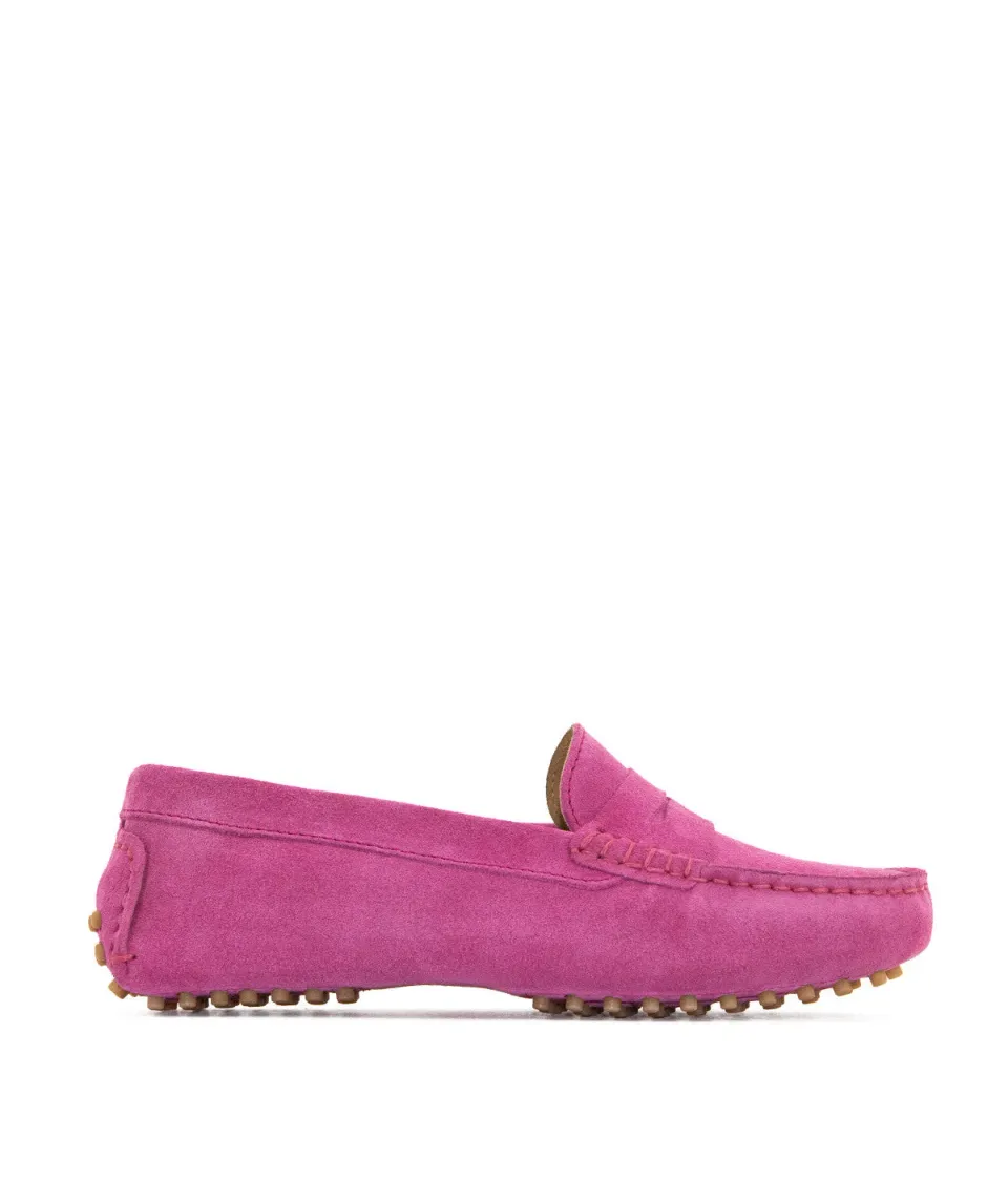 Finsbury Arlequin Loafers Roze Velours