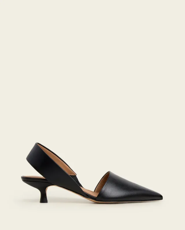 Flattered Ninni pumps zwart leer kitten heel