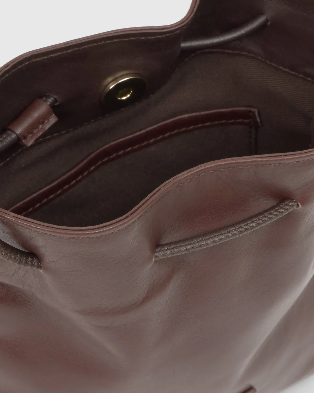 Castaner Simone Trenza 314 bucket bag bruin leer