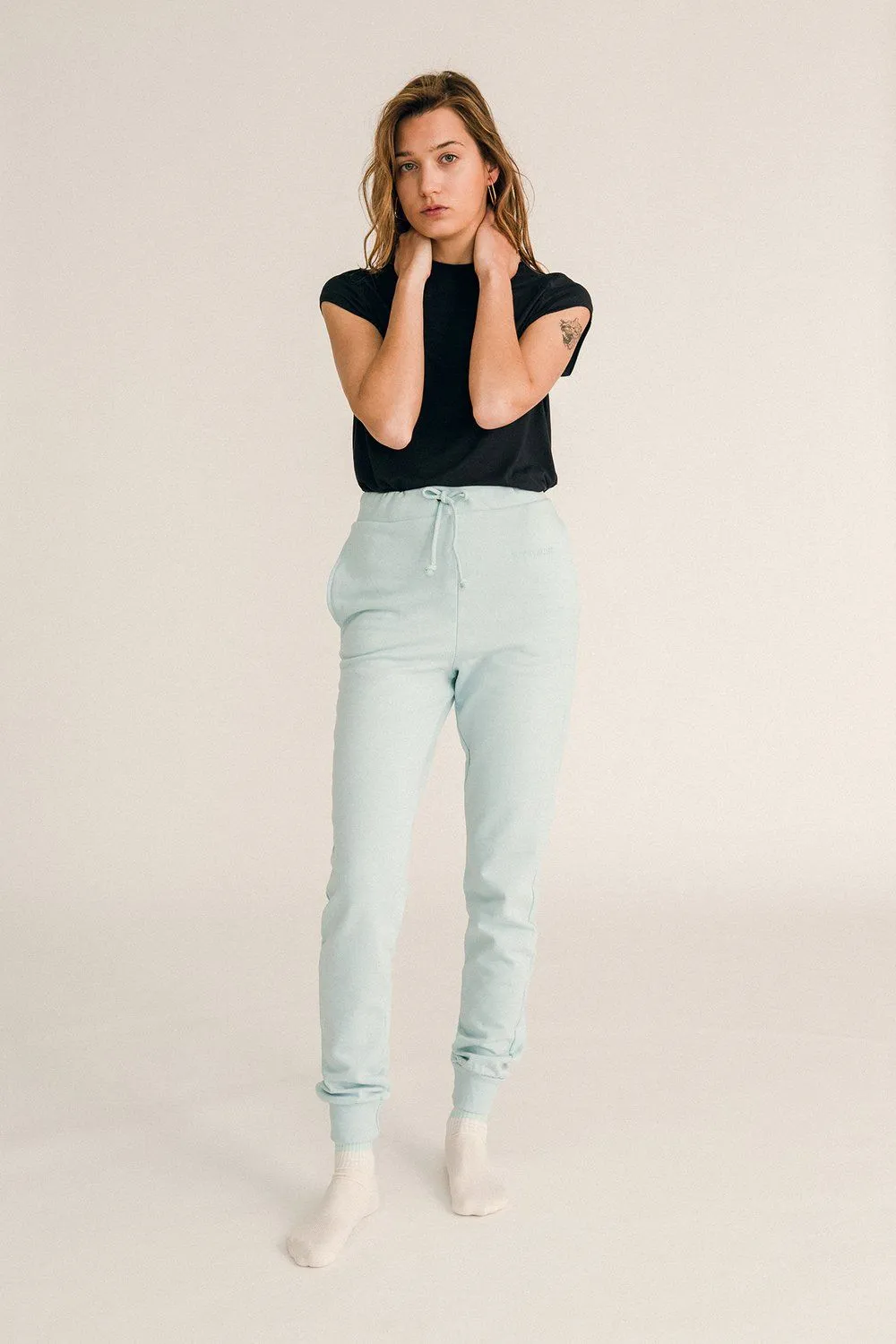 Jutelaune Baby Blue Joggers joggingbroek biologisch katoen