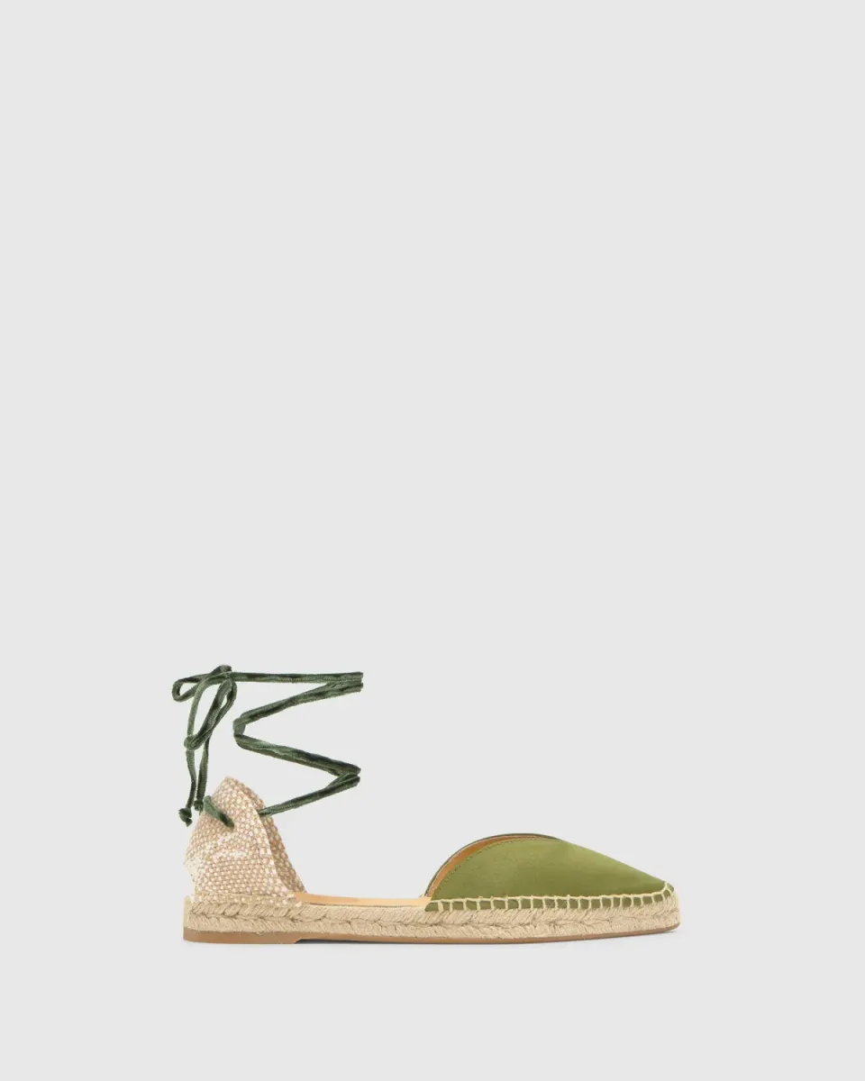 Castaner Brava 006 espadrilles olijf satijn