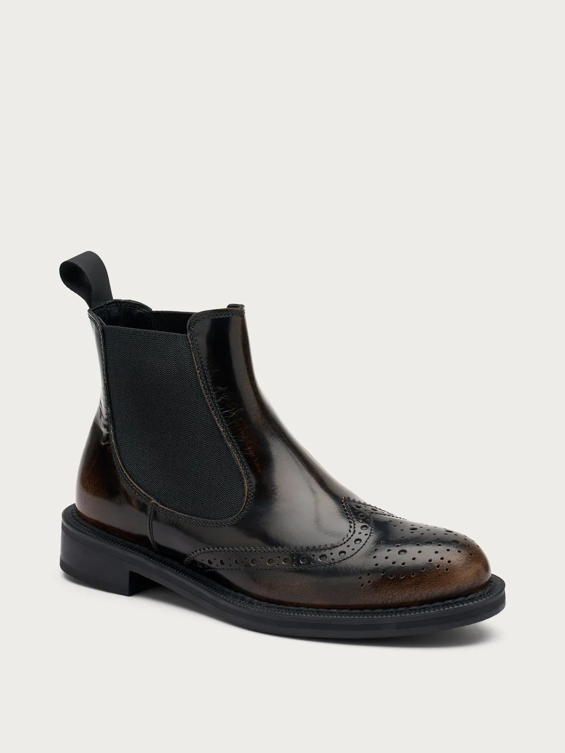 Frau Verona lichtbruine leren chelsea boots dames
