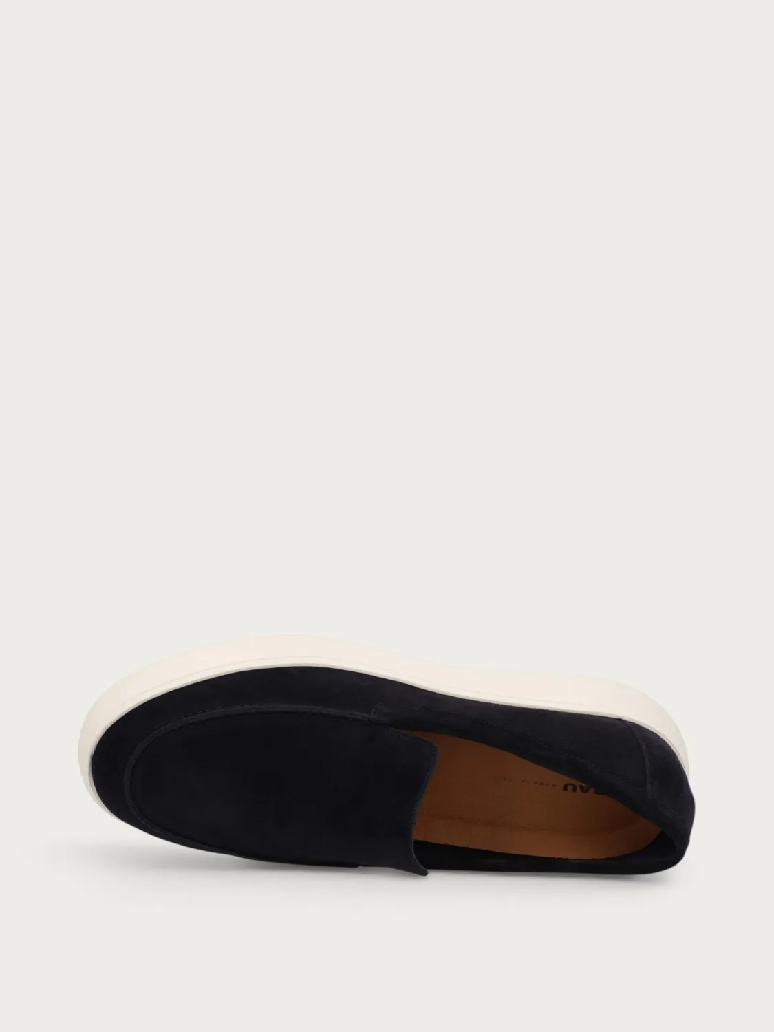 Frau Verona slip-ons blauw suede heren chunky zool