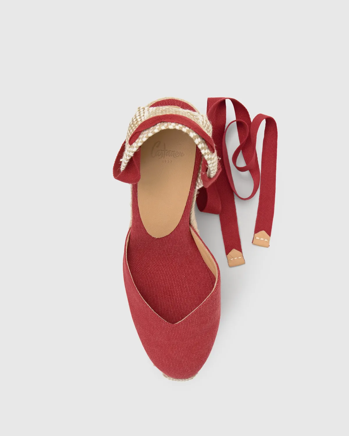 Castaner Chiara 8ED/002 espadrilles karmijnrood katoen