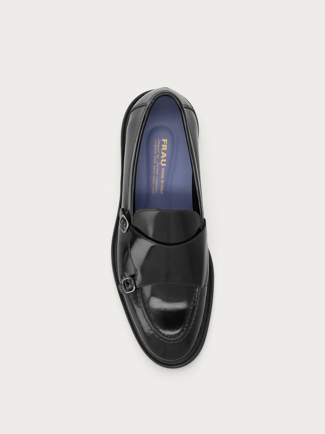 Frau Signature loafers zwart kalfsleer double monk
