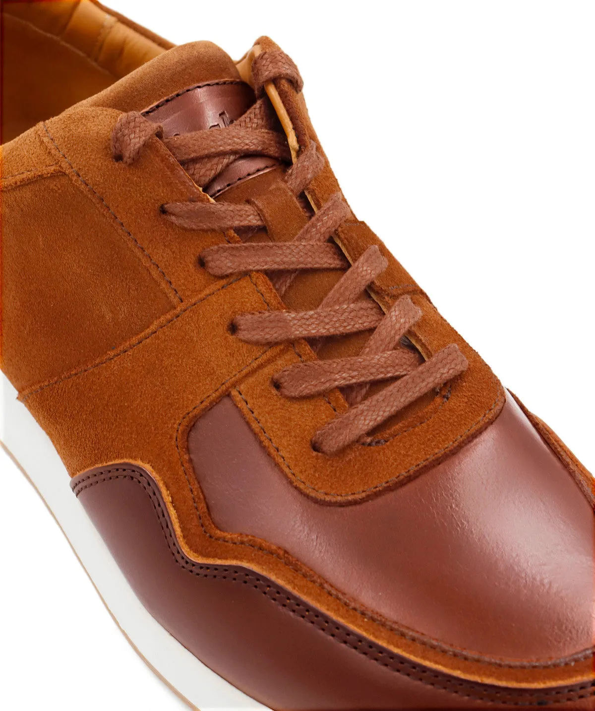 Finsbury SMITH sneakers bruin tweekleurig leer