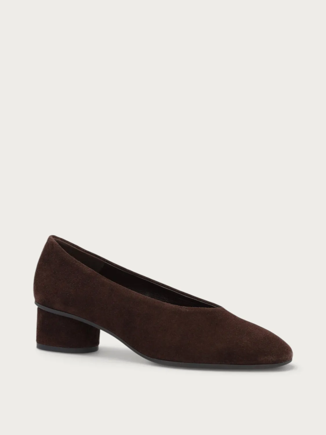 Frau Verona bruine suède pumps blokhak dames