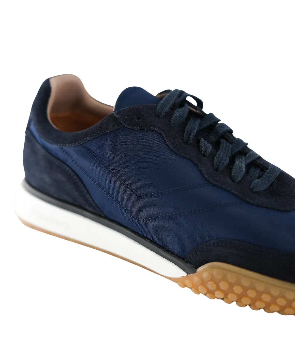 Finsbury Mathis sneaker navy canvas rubberzool heren