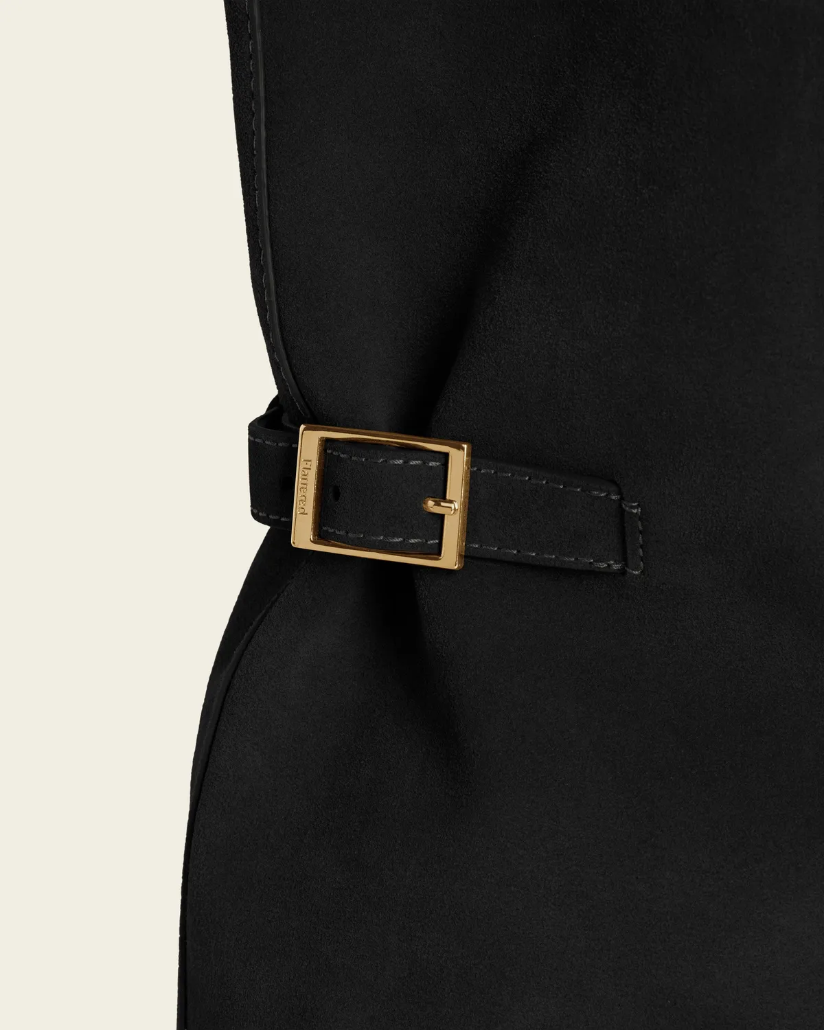 Flattered Lesley shopper zwart suede groot