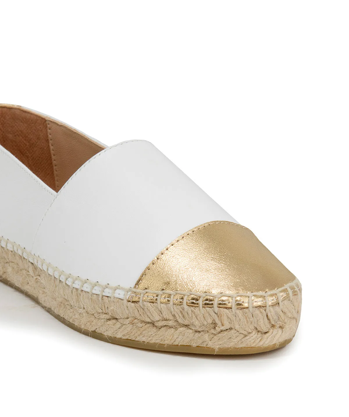 Finsbury Izia espadrilles wit goud leer