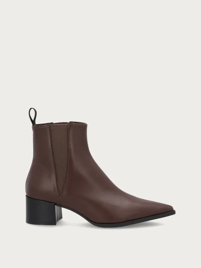 Frau Verona dames beatle boots bruin leer hak