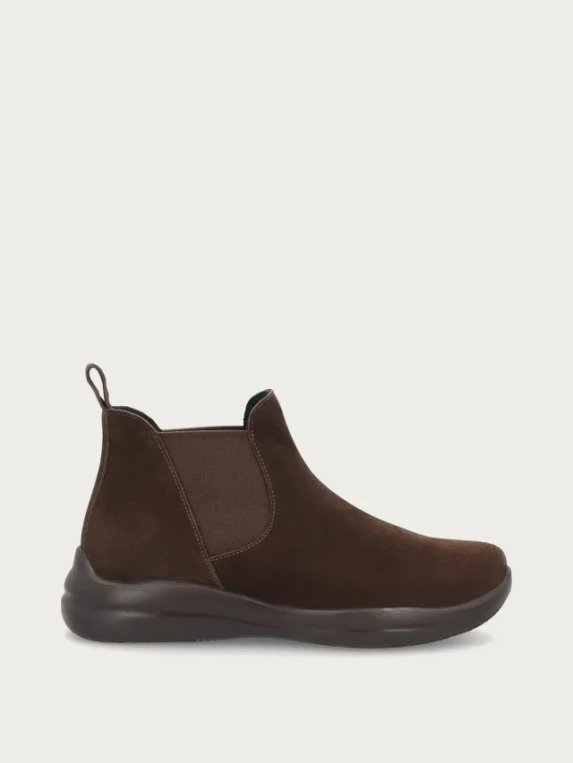Frau Comfort Tech bruine suède beatle boots dames