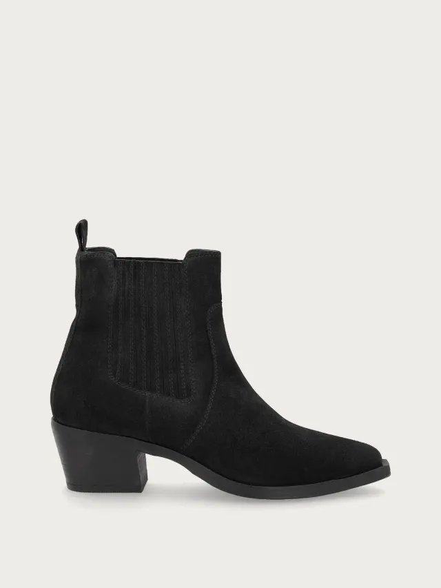 Frau FX texan boots suede zwart dames