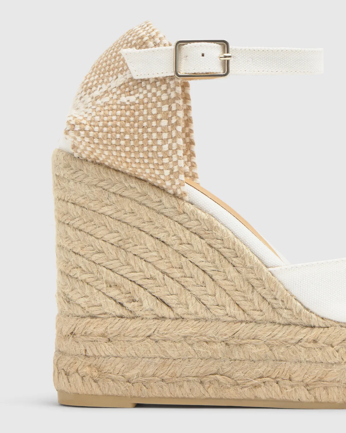 Castaner Carol 8ED 001 espadrille wit canvas 11 cm