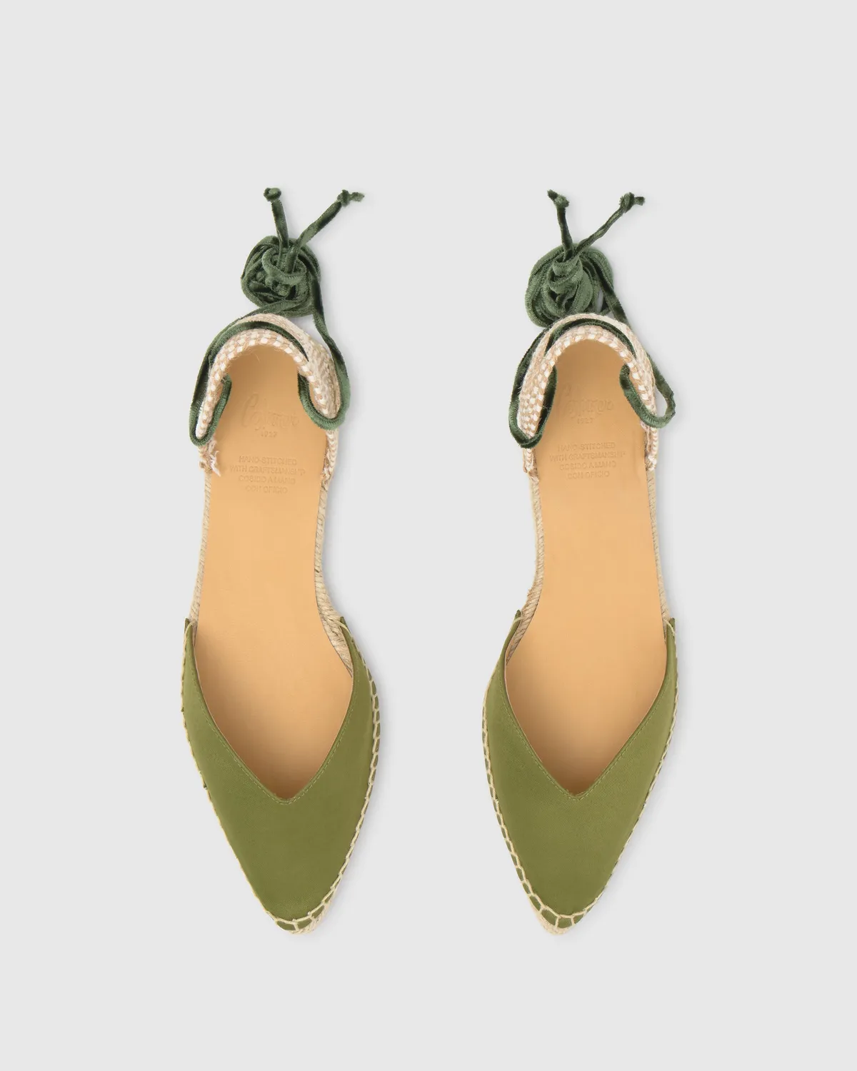 Castaner Brava 006 espadrilles olijf satijn